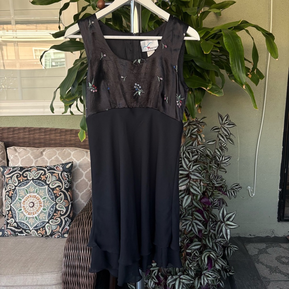 Finesse Floral Black Mini Dress